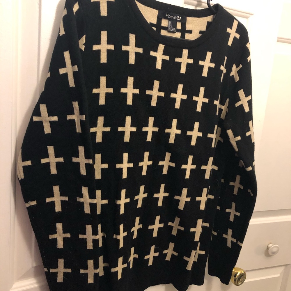 Forever 21 cross sweater